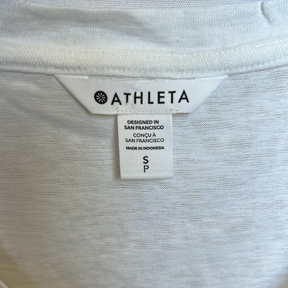 Athleta White Relaxed Short Sleeve Tee - Picture 3 of 5